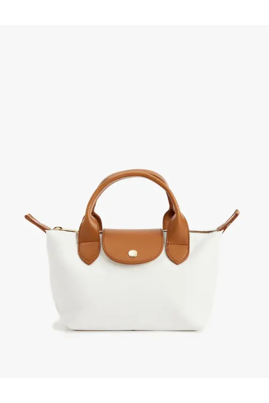 Chizma askıli tutqichli fermuarlı tote sumka - 1