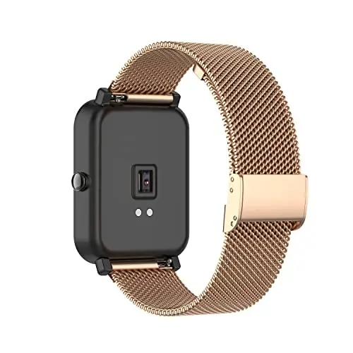 Chofit Metal Mesh Stainless Steel Band Compatible with Amzhero IDW13/IDW16/IDW19/Runfit-2 Watch Bands for Women&Men Wristbands Bracelet Strap Loop Replacement Bands - 1