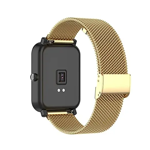 Chofit Metal Mesh Stainless Steel Band Compatible with Amzhero IDW13/IDW16/IDW19/Runfit-2 Watch Bands for Women&Men Wristbands Bracelet Strap Loop Replacement Bands - 1