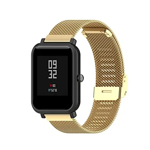 Chofit Metal Mesh Stainless Steel Band Compatible with Amzhero IDW13/IDW16/IDW19/Runfit-2 Watch Bands for Women&Men Wristbands Bracelet Strap Loop Replacement Bands - 3