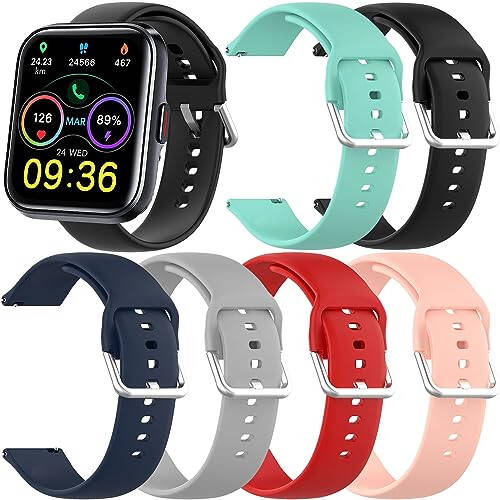 Chofit Veryfit ID208 Watch Band, Flexible Silicone Wristband Intended for Veryfit Smart Watch Band ID208 BT Smartwatch Accessories Adjustable Bracelet Replacement Strap Loop - 1