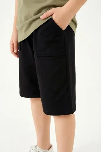 Choices Baskılı Kol Garnili Erkek Çocuk Şortlu Takım-Haki - 3