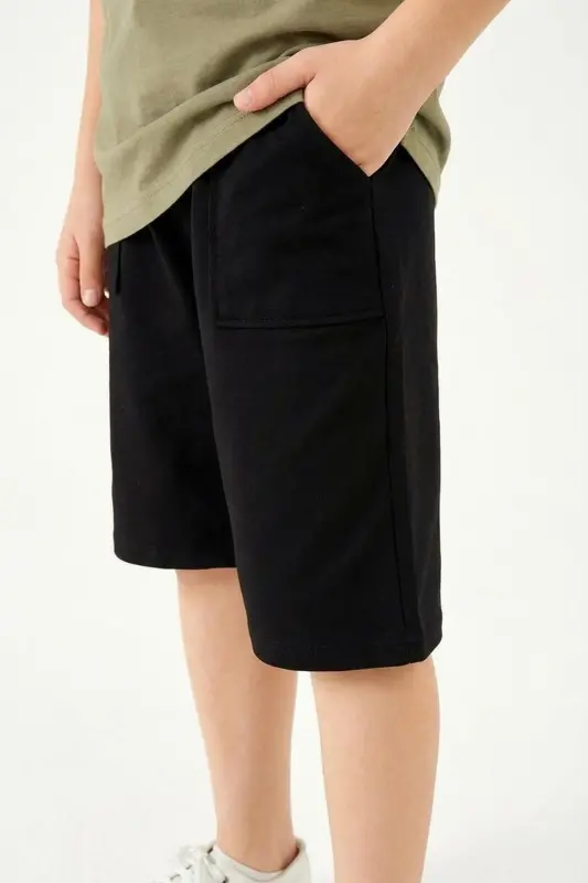 Choices Baskılı Kol Garnili Erkek Çocuk Şortlu Takım-Haki - 3