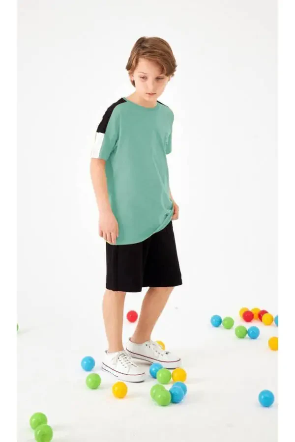 Choıces Printed Short Set with Sleeves for Boys - 1