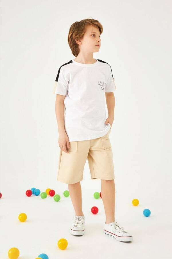 Choıces Printed Short Sleeve Boys Shorts Set - 1
