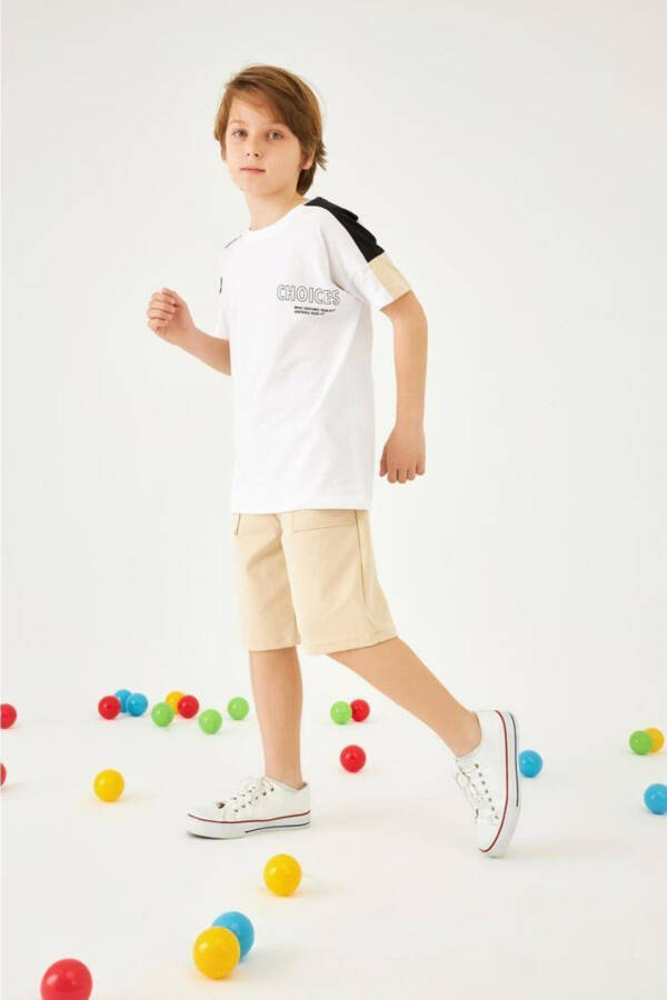 Choıces Printed Short Sleeve Boys Shorts Set - 3