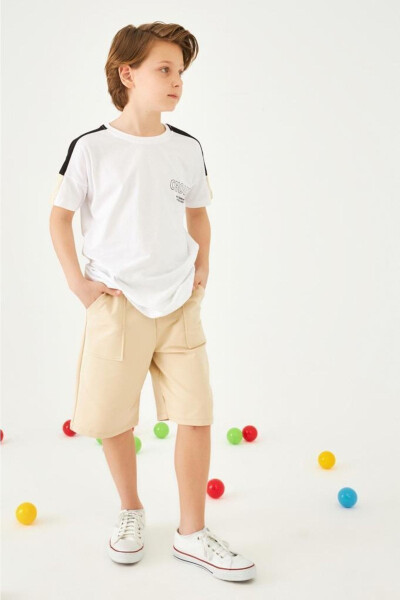 Choıces Printed Short Sleeve Boys Shorts Set - 4