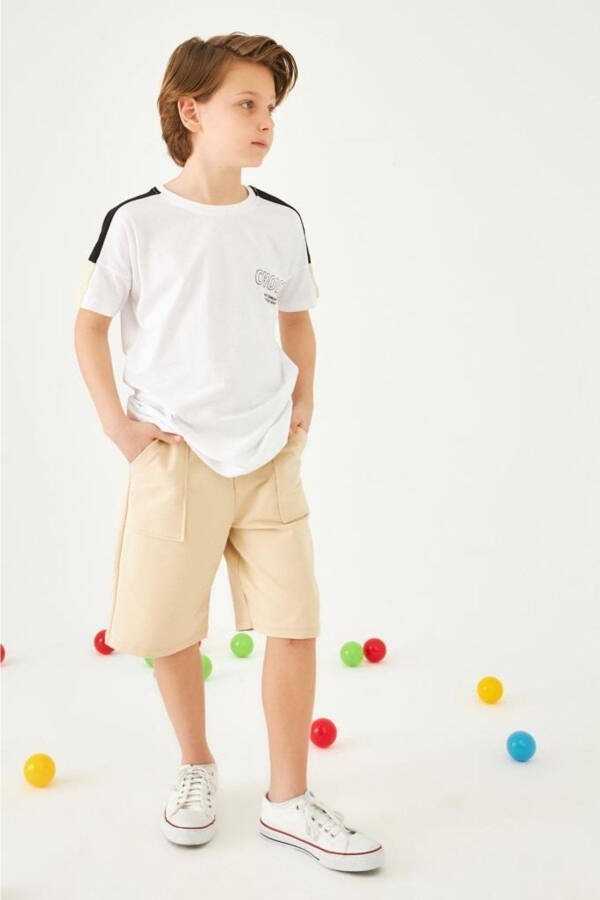 Choıces Printed Short Sleeve Boys Shorts Set - 4