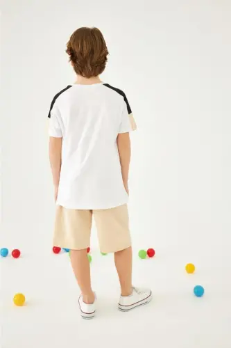 Choıces Printed Short Sleeve Boys Shorts Set - 5