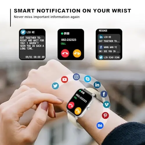 Choiknbo Smart Fitness Tracker Watch with Heart Rate Monitor, Activity Tracker with Pedometer, Sleep Monitor, Calories & Step Counter, Waterproof Smart Watch for Women Men Fitness Watch for Sports - 4