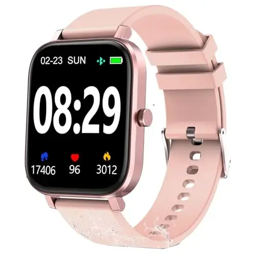Choiknbo Ayollar uchun Smart Soat Android/iOS Telefonlar uchun Fitness Tracker Soati, Yurak urishi/Uyqu Monitori, Qadam Hisoblagichi, Suv o'tkazmaydigan Smart Soatlar bilan faoliyat kuzatuvchilari va Smartwatchlar 