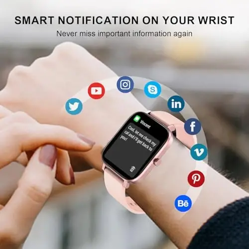 Choiknbo Ayollar uchun Smart Soat Android/iOS Telefonlar uchun Fitness Tracker Soati, Yurak urishi/Uyqu Monitori, Qadam Hisoblagichi, Suv o'tkazmaydigan Smart Soatlar bilan faoliyat kuzatuvchilari va Smartwatchlar - 4