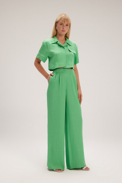 Cho'ntakli Crop Ko'ylak - 4