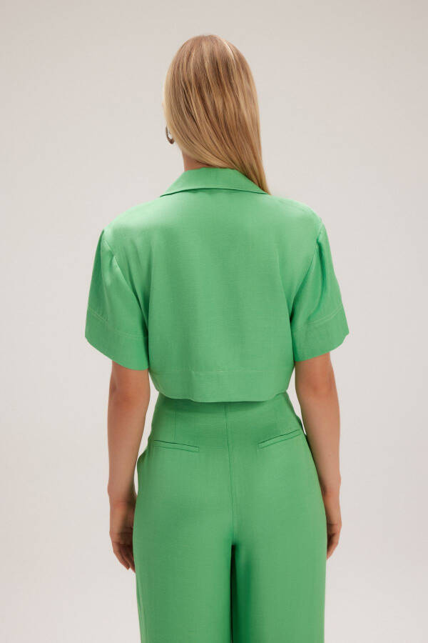 Cho'ntakli Crop Ko'ylak - 5