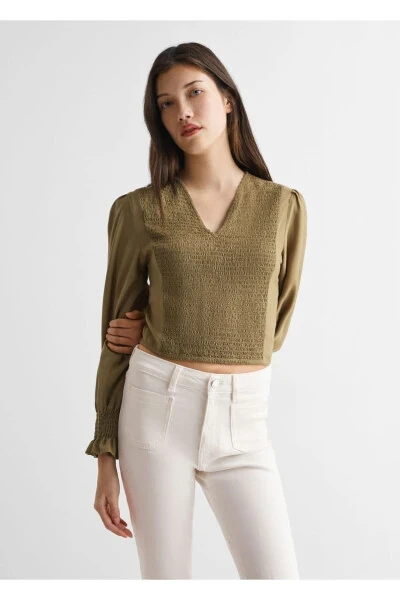 Cho'ntakli ispancha paça jinsi shimlar - MANGO TEEN