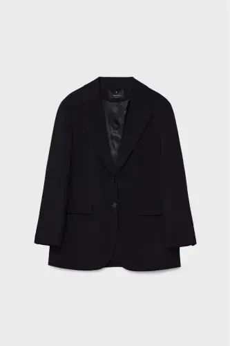 Cho'ntakli keng blazer - 5