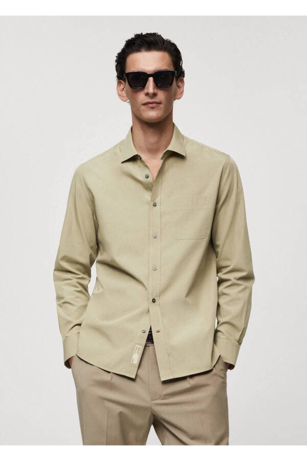 Cho'ntakli poplin ko'ylak - 1