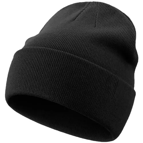 choshion 100% Cotton Beanie Hats for Women Men Winter Soft Warm Knit Cuffed Hats Fisherman Beanie Skull Cap Unisex 