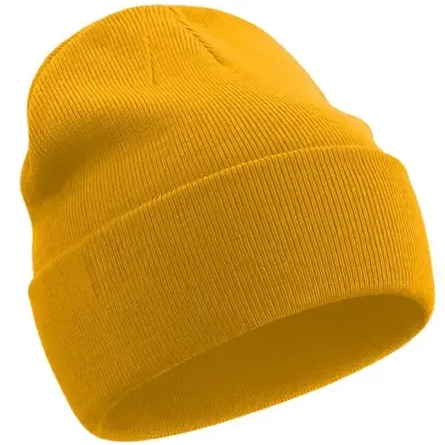 choshion 100% Cotton Beanie Hats for Women Men Winter Soft Warm Knit Cuffed Hats Fisherman Beanie Skull Cap Unisex - 1