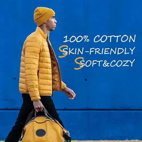 choshion 100% Cotton Beanie Hats for Women Men Winter Soft Warm Knit Cuffed Hats Fisherman Beanie Skull Cap Unisex - 5