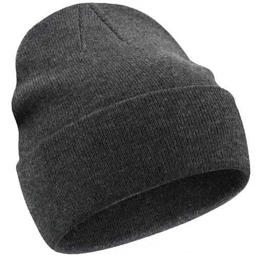 choshion 100% Cotton Beanie Hats for Women Men Winter Soft Warm Knit Cuffed Hats Fisherman Beanie Skull Cap Unisex - 1