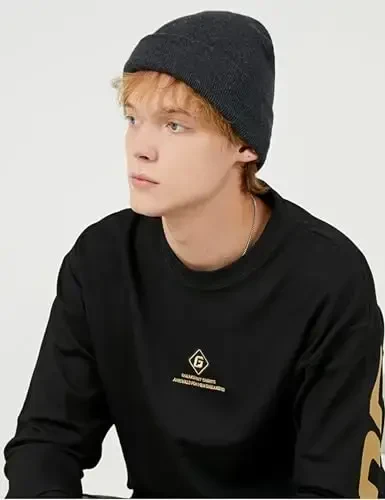 choshion 100% Cotton Beanie Hats for Women Men Winter Soft Warm Knit Cuffed Hats Fisherman Beanie Skull Cap Unisex - 4