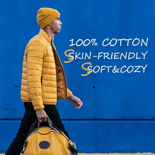 choshion 100% Cotton Beanie Hats for Women Men Winter Soft Warm Knit Cuffed Hats Fisherman Beanie Skull Cap Unisex - 5