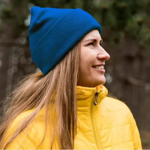 choshion 100% Cotton Beanie Hats for Women Men Winter Soft Warm Knit Cuffed Hats Fisherman Beanie Skull Cap Unisex - 4