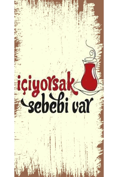 Choy va Kofe Mavzusiga Bag'ishlab 6 ta Yog'och Devordagi Poster To'plami - Hbb Maxsus Seriyasi - 2