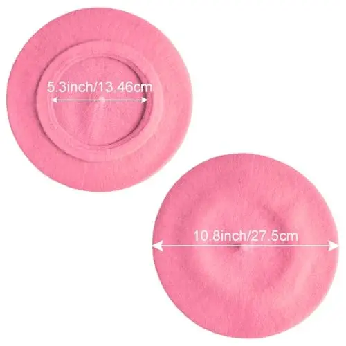 choyaxo French Beret Hats Solid Classic Beret Hats for Women Girls - 2