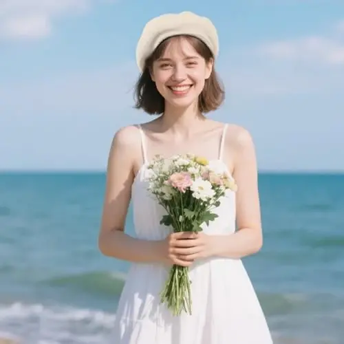 choyaxo French Beret Hats Solid Classic Beret Hats for Women Girls - 6