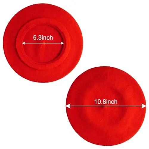 choyaxo French Beret Hats Solid Classic Beret Hats for Women Girls - 2