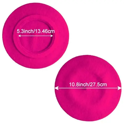 choyaxo French Beret Hats Solid Classic Beret Hats for Women Girls - 2