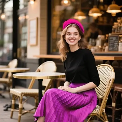 choyaxo French Beret Hats Solid Classic Beret Hats for Women Girls - 6