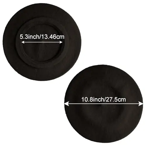 choyaxo French Beret Hats Solid Classic Beret Hats for Women Girls - 2
