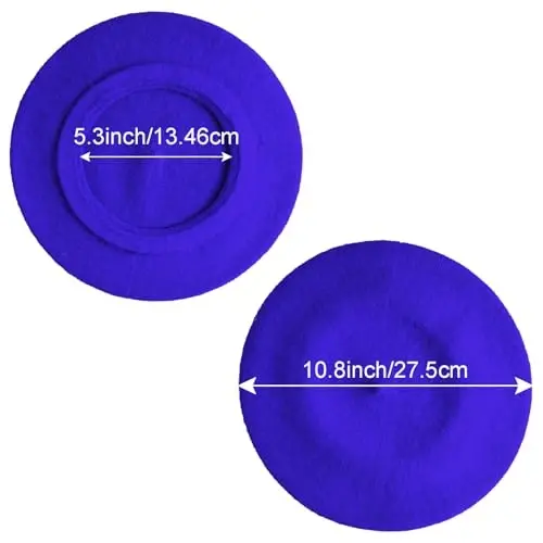 choyaxo French Beret Hats Solid Classic Beret Hats for Women Girls - 2