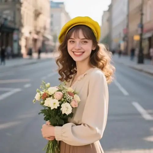 choyaxo French Beret Hats Solid Classic Beret Hats for Women Girls - 6