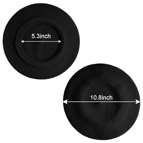 choyaxo French Beret Hats Solid Classic Beret Hats for Women Girls - 2