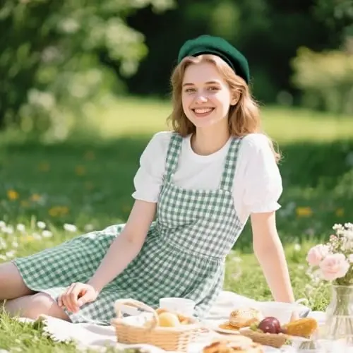 choyaxo French Beret Hats Solid Classic Beret Hats for Women Girls - 4