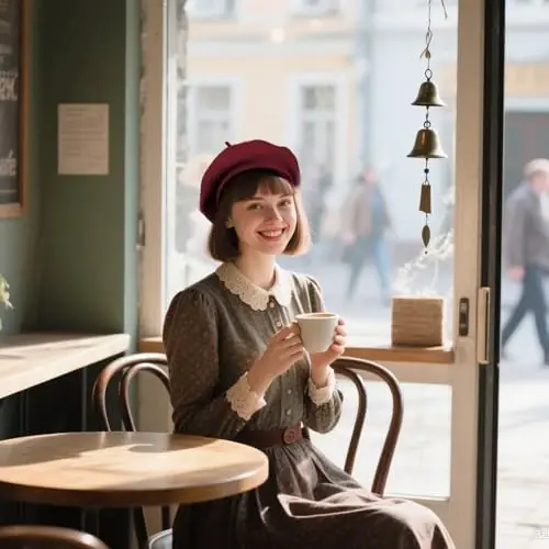 choyaxo French Beret Hats Solid Classic Beret Hats for Women Girls - 6