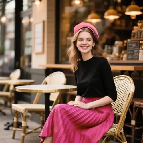 choyaxo French Beret Hats Solid Classic Beret Hats for Women Girls - 4