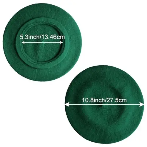 choyaxo French Beret Hats Solid Classic Beret Hats for Women Girls - 2