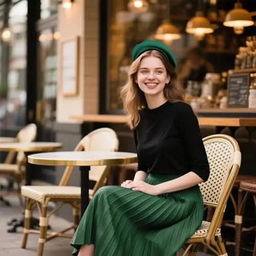 choyaxo French Beret Hats Solid Classic Beret Hats for Women Girls - 7