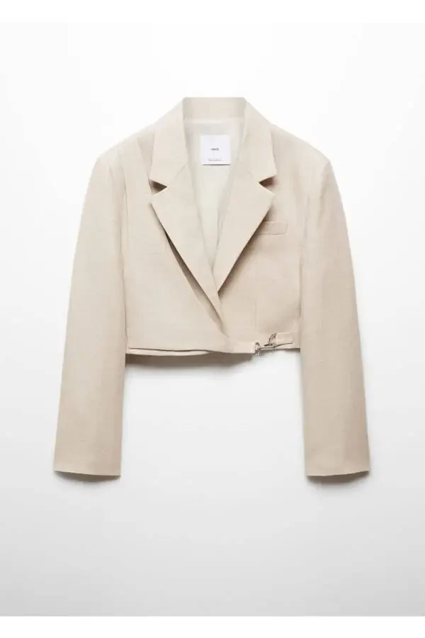 Choʻziq bilan keten blazer koʻylagi - 3