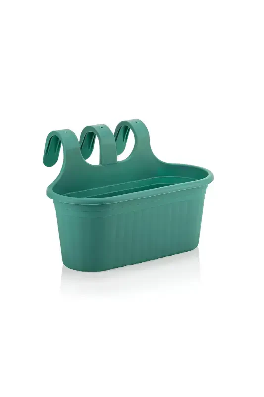 Chubby Hanging Balcony Pot 6.5 Lt 3-Piece Set Green-GREEN - 2