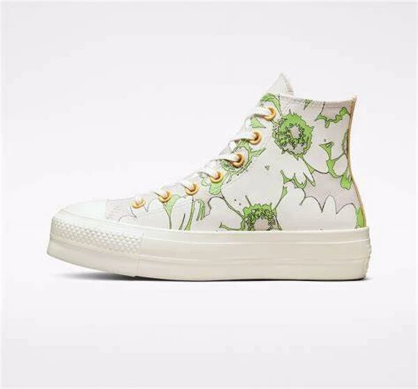 Chuck Taylor All Star Lift Platform Crafted Florals Size 9.5M - 4