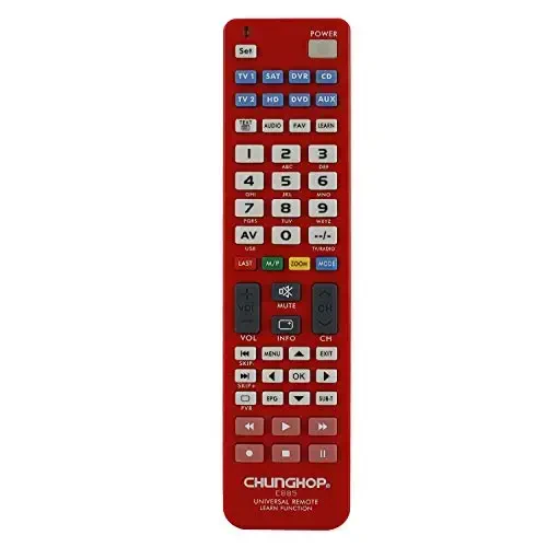 CHUNGHOP Universal IR Learning Remote Control for Smart TV SAT DVD AUX CD VCR DVR 8 in 1 E885 Multifunctional Controller 