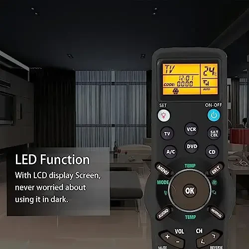 CHUNGHOP Smart TV SAT DVD CBL CD VCR konditsioner uchun universal IR o'rganish pulti 6 in 1 RM-991 LCD displeyli ko'p funksiyali kontroller - 4