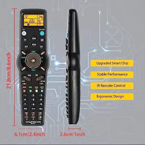 CHUNGHOP Universal IR Learning Remote Control for Smart TV SAT DVD CBL CD VCR Air Conditioner 6 in 1 RM-991Multifunctional Controller with LCD Display Screen - 6
