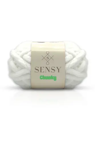 Chunky Barmoq O'rash Ip Qo'lda O'rash Ip 200 gr Adyol Ip Shlyapa Sharf Ip Barmoq Bilan O'rash Ip Oq-Oq 